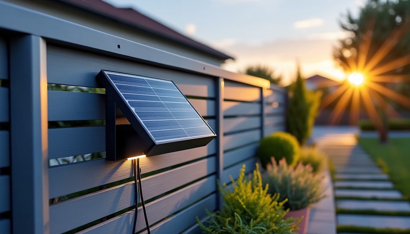 Illustration: Comment fonctionne une clôture équipée de panneaux solaires ?
