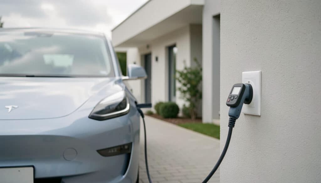 Câble de recharge sur prise domestique pour voiture