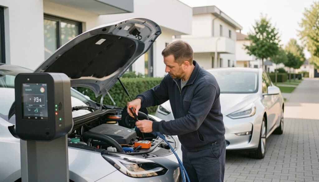 Dépannage d’une borne de recharge pour voiture électrique