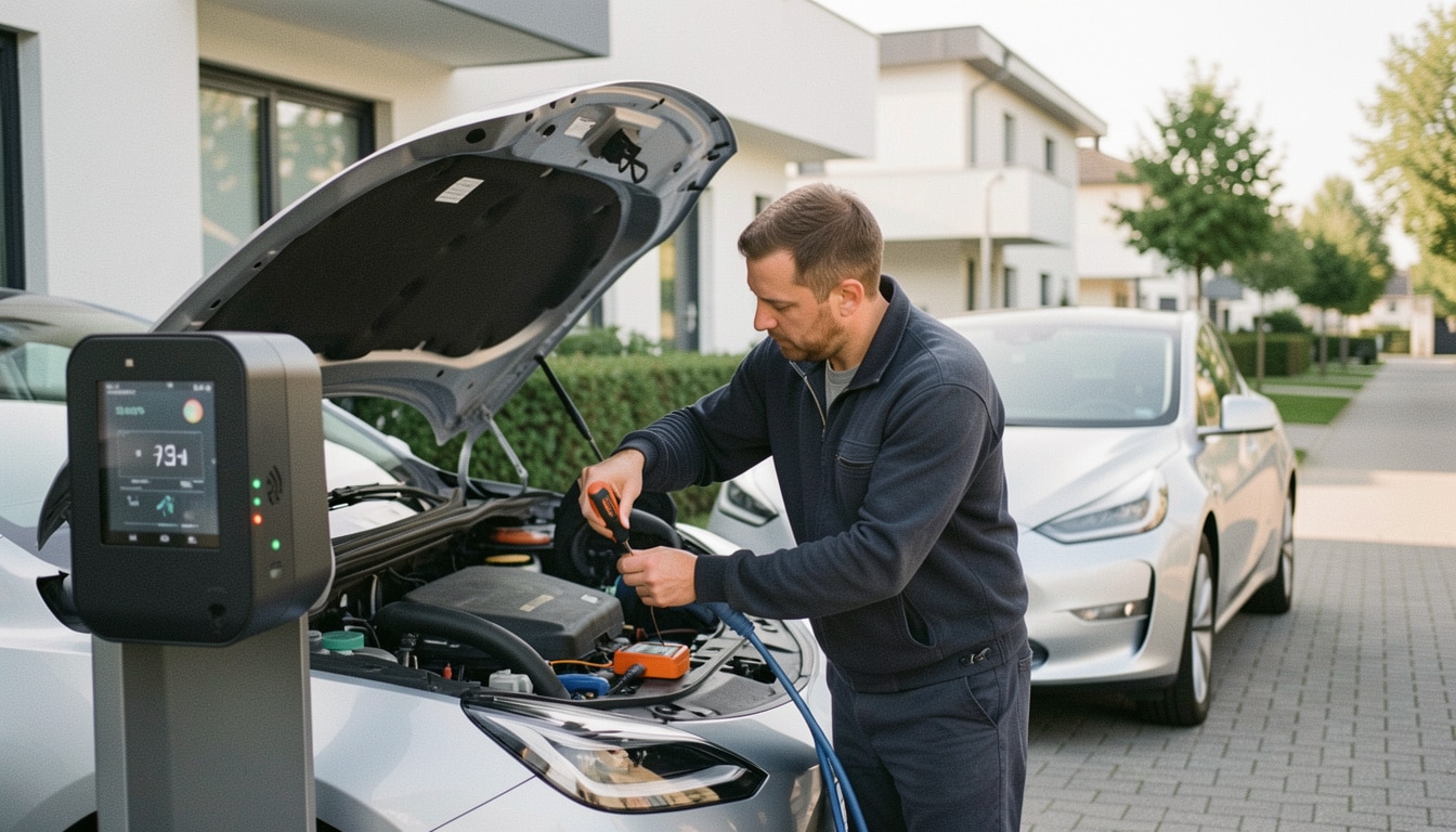 Dépannage d’une borne de recharge pour voiture électrique