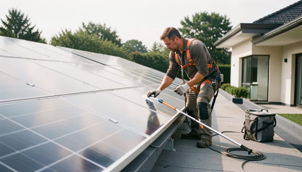 Entretien des panneaux photovoltaïques sans risque