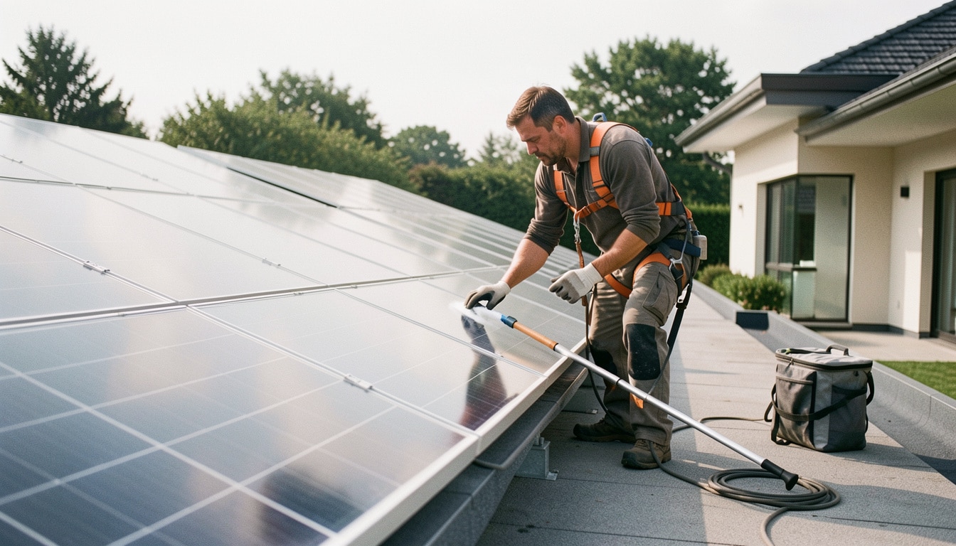 Entretien des panneaux photovoltaïques sans risque