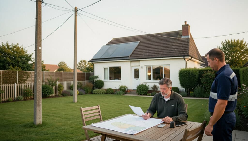 Poteau électrique sur terrain privé : quelle indemnité ?