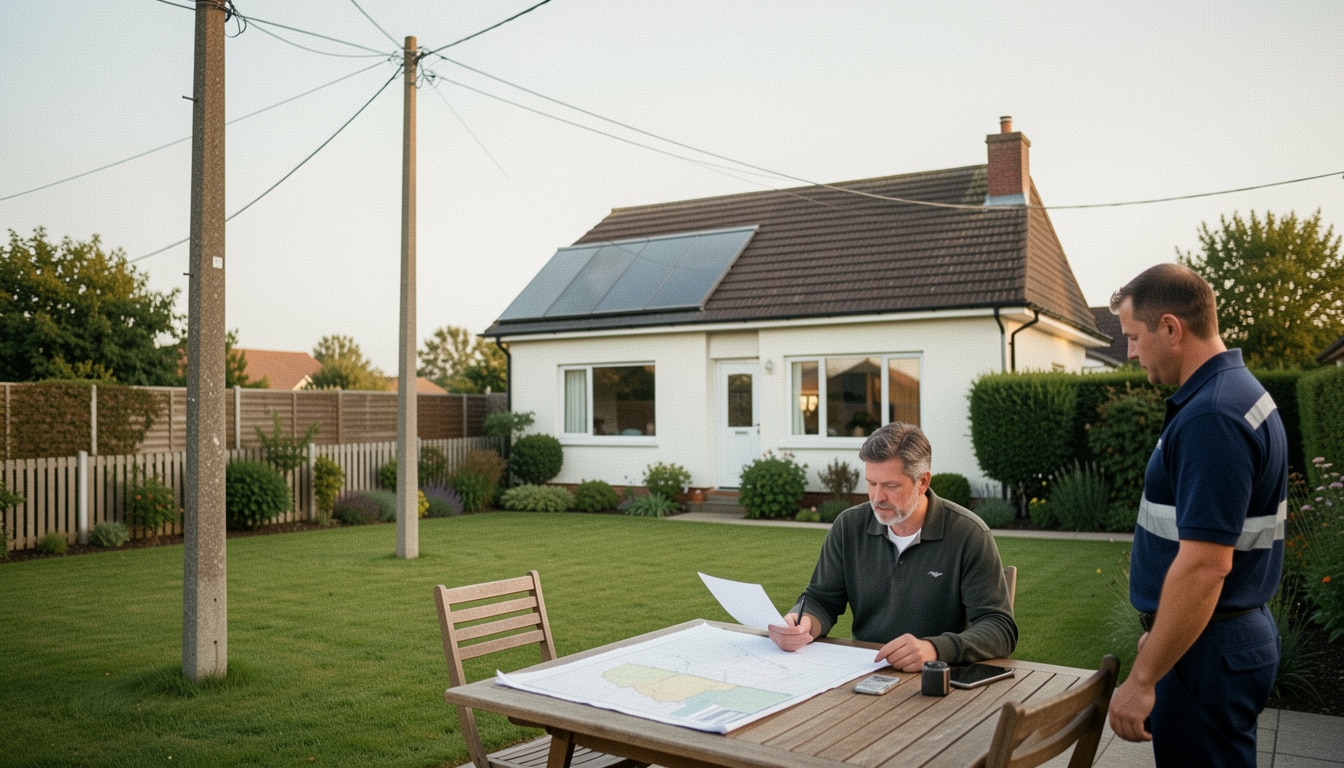 Poteau électrique sur terrain privé : quelle indemnité ?